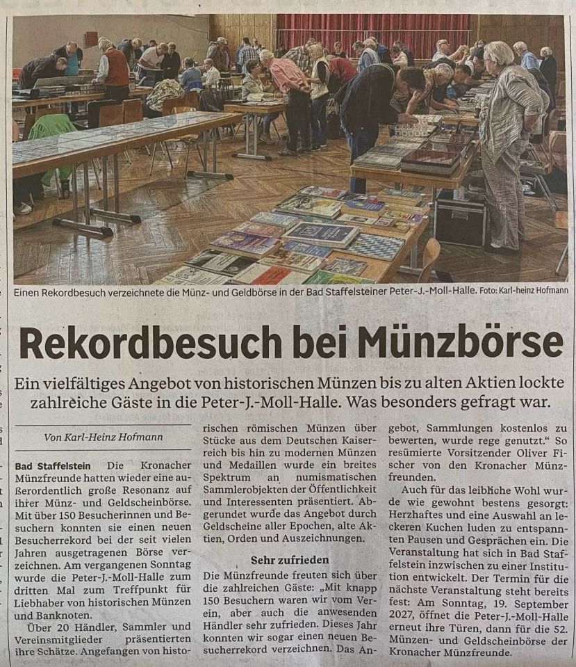 Rekordbesuch bei Münzbörse